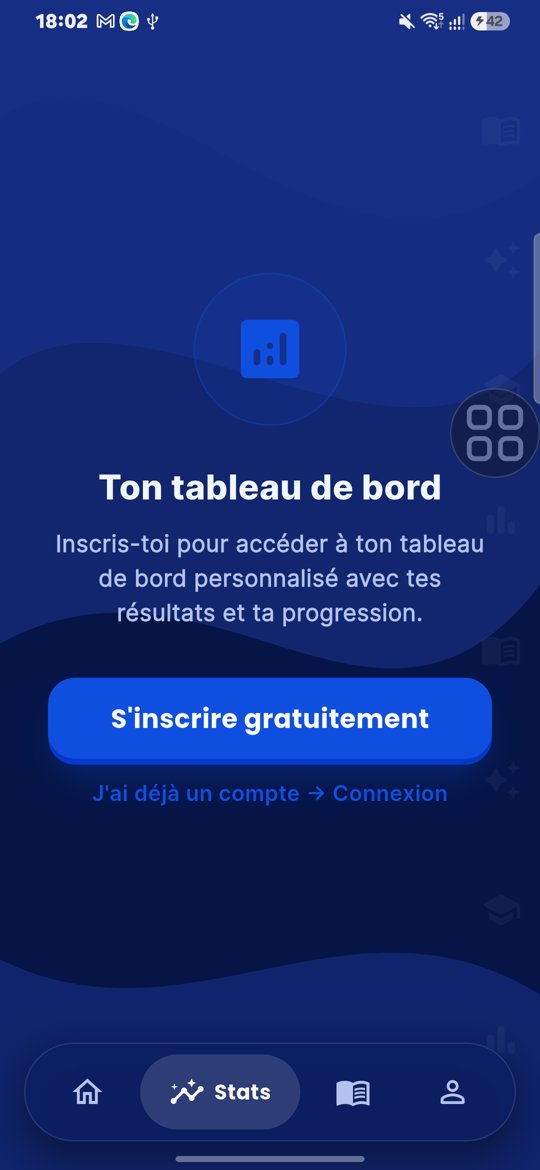 Écran de l'application Prepaxia